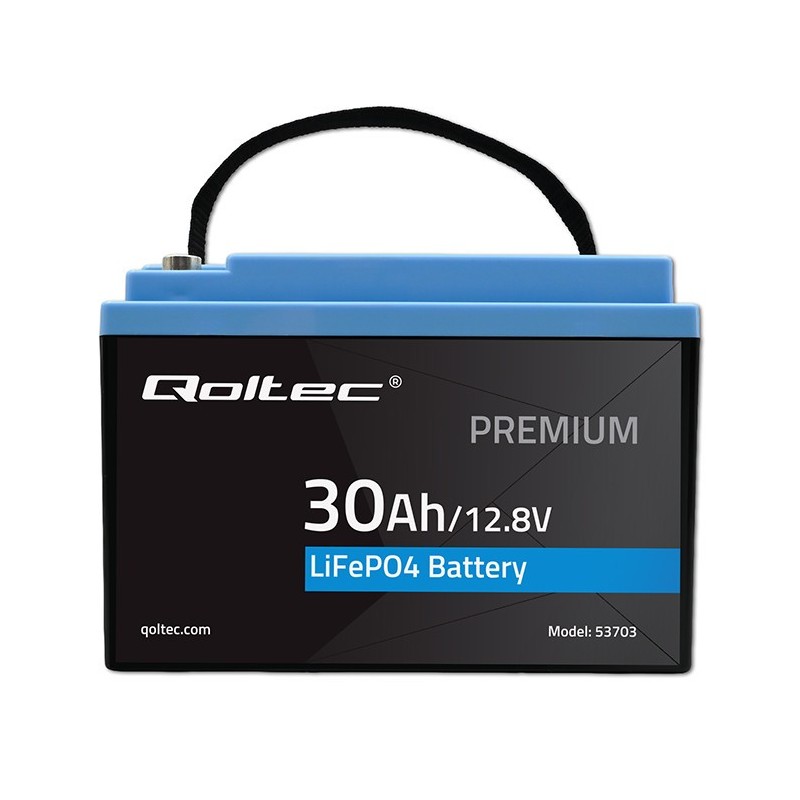 Akumulator LiFePO4 Qoltec Litowo-Żelazowo-Fosforanowy | 12.8V | 30Ah |