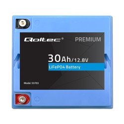Akumulator LiFePO4 Qoltec Litowo-Żelazowo-Fosforanowy | 12.8V | 30Ah |