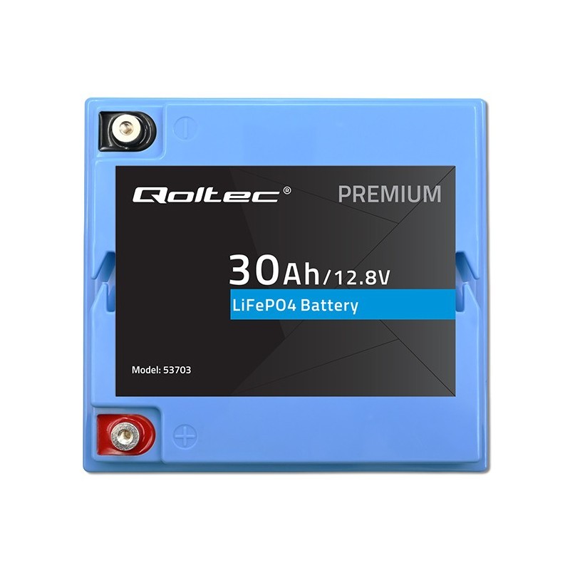 Akumulator LiFePO4 Qoltec Litowo-Żelazowo-Fosforanowy | 12.8V | 30Ah |