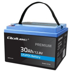 Akumulator LiFePO4 Qoltec Litowo-Żelazowo-Fosforanowy | 12.8V | 30Ah |