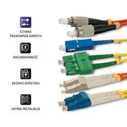 Qoltec Patchcord światłowodowy SC/UPC-LC/UPC | SM | 9/125 | … | PartsPC.pl