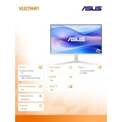 Monitor Asus 27" VU279HFI-W Eye Care Monitor IPS FHD 100Hz 2… | PartsPC.pl