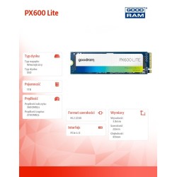 GOODRAM Dysk SSD PX600 Lite 1TB Gen4x4 NMVe 2280 3600/2700MB… | PartsPC.pl