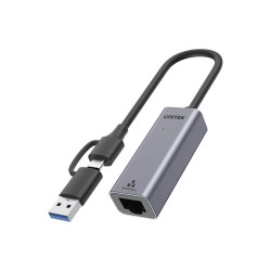 Unitek Adapter USB-A / USB-C do Gigabit Ethernet 1Gbps | PartsPC.pl