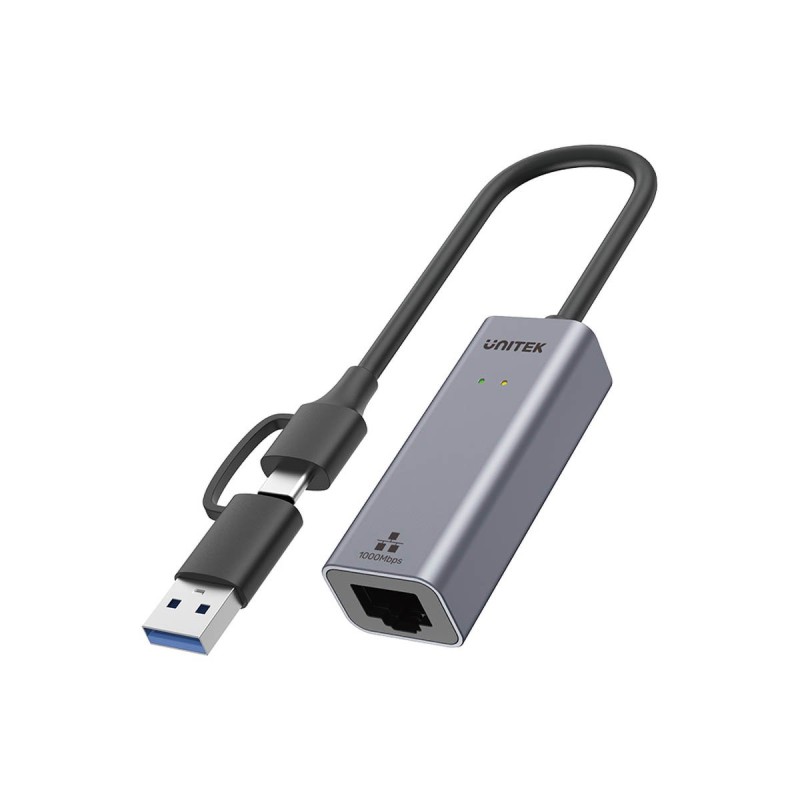 Unitek Adapter USB-A / USB-C do Gigabit Ethernet 1Gbps | PartsPC.pl