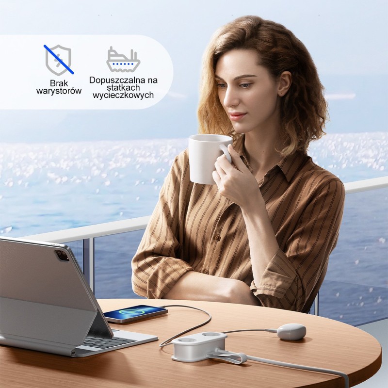 Orico Listwa zasilająca 2 x Schuko, 2 x USB-A, USB-C 20W, ka… | PartsPC.pl
