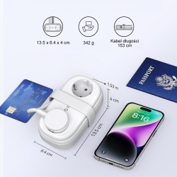 Orico Listwa zasilająca 2 x Schuko, 2 x USB-A, USB-C 20W, ka… | PartsPC.pl