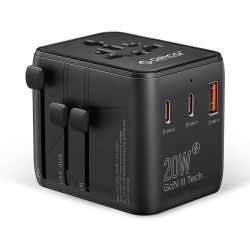 Orico Ładowarka podróżna, adapter sieciowy UK/EU/US/AU, 2x U… | PartsPC.pl