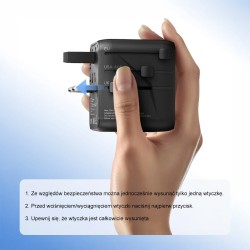 Orico Ładowarka podróżna, adapter sieciowy UK/EU/US/AU, 2x U… | PartsPC.pl