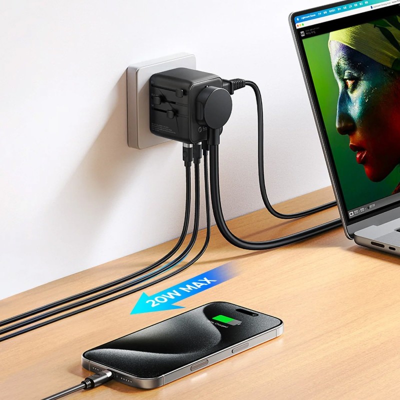 Orico Ładowarka podróżna, adapter sieciowy UK/EU/US/AU, 2x U… | PartsPC.pl