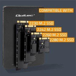 Adapter Qoltec na dysk M.2 SSD | SATA NGFF do SATA III | 2TB | Super speed