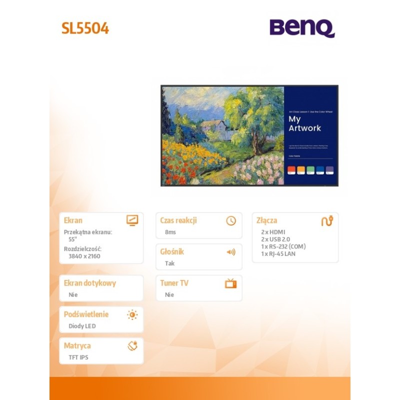 Monitor 55 cali SL5504 4K 1200:1/3840x2160/HDMI | PartsPC.pl