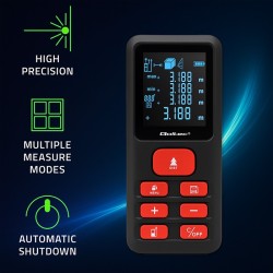 Dalmierz Qoltec laserowy z poziomicą | podświetlany LCD | 50… | PartsPC.pl