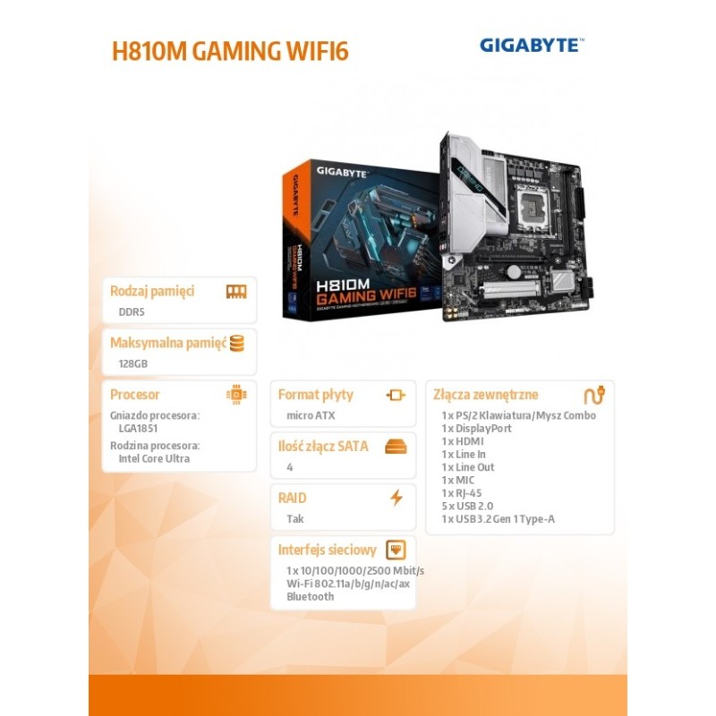 Płyta Gigabyte H810M GAMING WIFI6 | PartsPC.pl