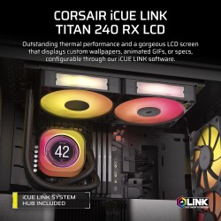 Chłodzenie procesora iCUE LINK TITAN 240 RX RGB AIO 240mm | PartsPC.pl