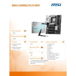 Płyta MSI B860 GAMING PLUS WIFI | PartsPC.pl