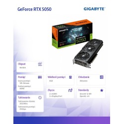 Karta VGA Gigabyte GeForce RTX 5050 GAMING OC 8G 8GB GDDR6 1… | PartsPC.pl