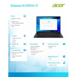 Notebook Acer Extensa 14 EXO14-71 14"WUXGA/Ultra 5 | PartsPC.pl