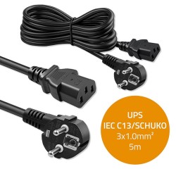 Kabel zasilający Qoltec wtyczka kątowa SCHUKO CEE 7/7 (E/F) … | PartsPC.pl