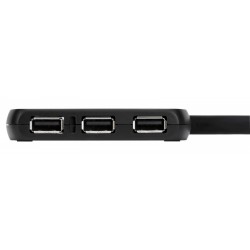 4-Port USB Hub USB 2.0 Black | PartsPC.pl