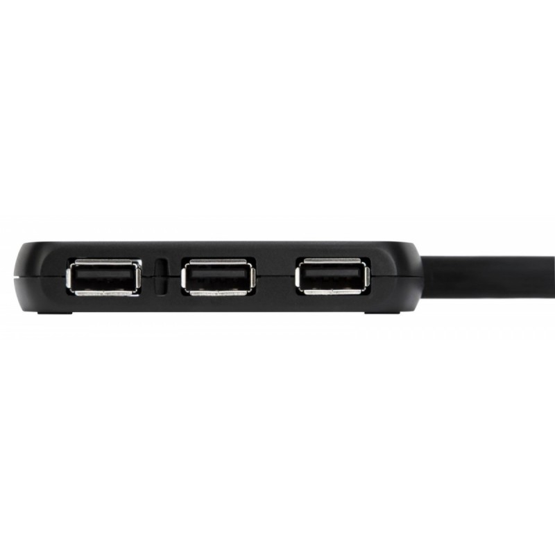 4-Port USB Hub USB 2.0 Black | PartsPC.pl