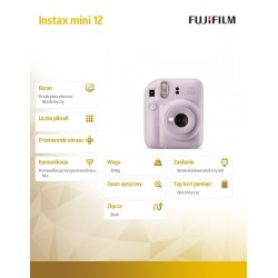 Aparat Instax mini 12 fioletowy | PartsPC.pl