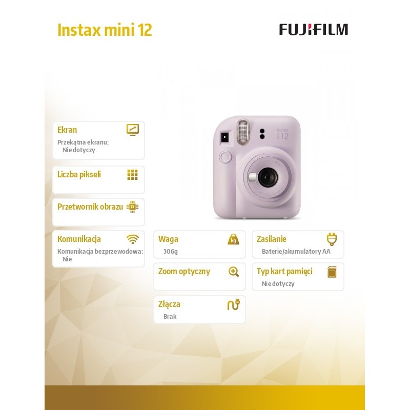 Aparat Instax mini 12 fioletowy | PartsPC.pl
