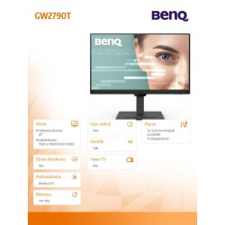 Benq Monitor 27 cali GW2790T LED 5ms/IPS/HDMI/100Hz | PartsPC.pl