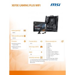 Płyta MSI X870E GAMING PLUS WIFI /AMD | PartsPC.pl