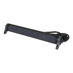Przedłużacz 5x2PZ +USB A/C 1,5m czarny | PartsPC.pl