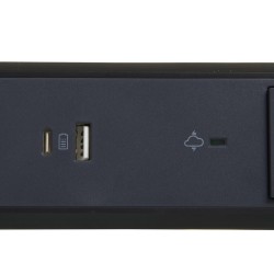 Przedłużacz 5x2PZ +USB A/C 1,5m czarny | PartsPC.pl