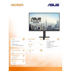 Monitor Asus 27" Business Monitor VA27DQFS HDMI DP VGA 2xUSB… | PartsPC.pl