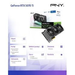 PNY Karta graficzna GeForce RTX 5070 Ti OC 3F 16GB 256-bit 8… | PartsPC.pl