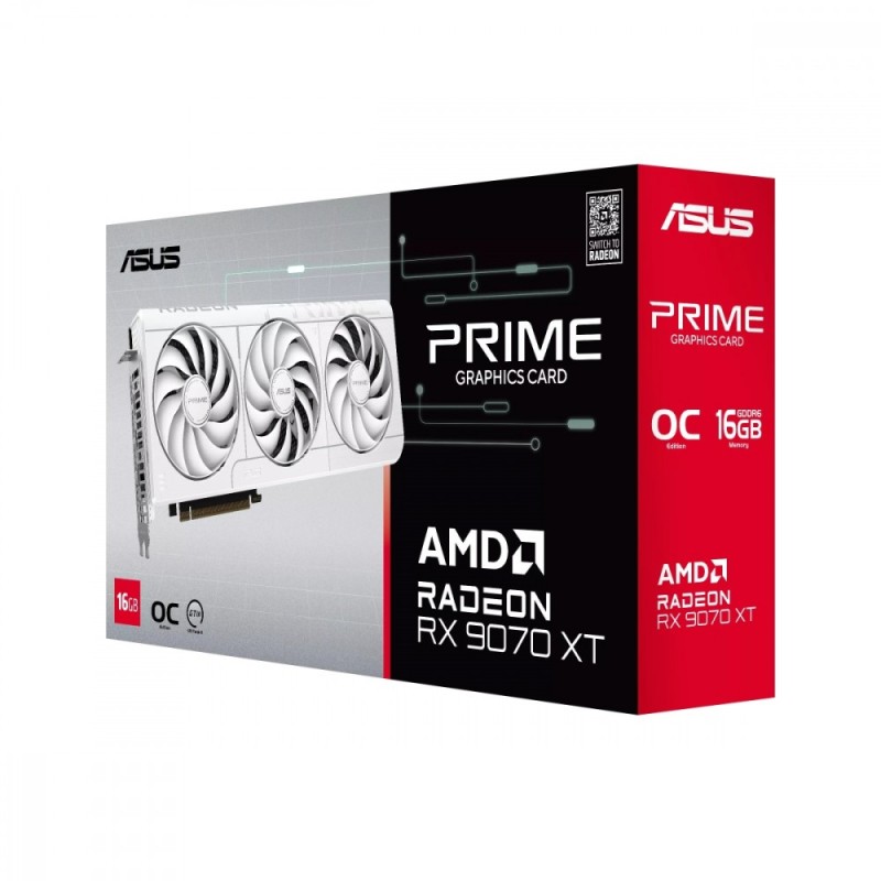 Karta VGA Asus Prime Radeon RX 9070 XT White OC Edition 16GB… | PartsPC.pl
