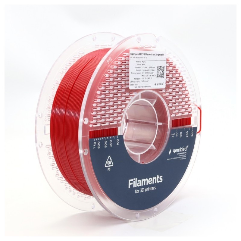 Filament PETG High Speed, 1,75 mm, 1 kg, czerwony | PartsPC.pl