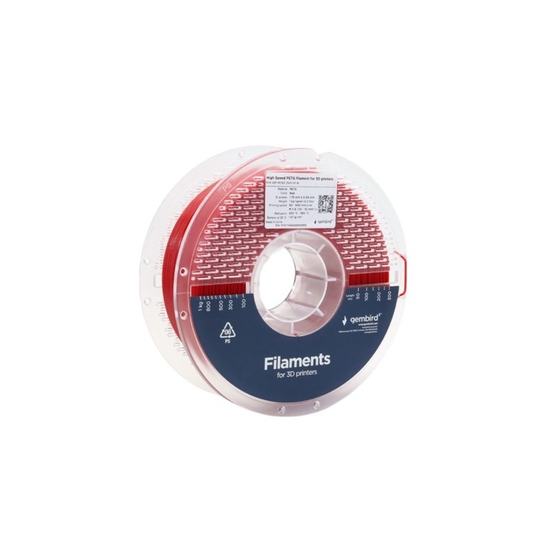 Filament PETG High Speed, 1,75 mm, 1 kg, czerwony | PartsPC.pl