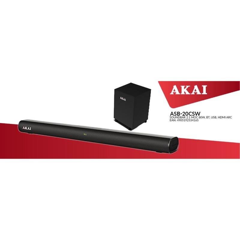 Soundbar ASB-20CSW 2.1 80W | PartsPC.pl