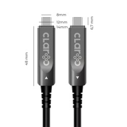 Claroc Kabel USB-C aktywny, 4K@60Hz, 60W, 15 m | PartsPC.pl