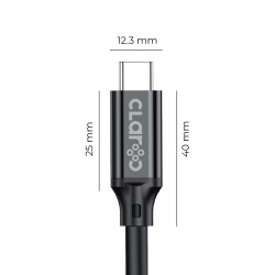 Claroc Kabel USB-C 4K@60Hz, 100W, 20 Gbps, 3 m | PartsPC.pl