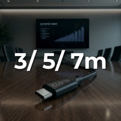 Claroc Kabel USB-C 4K@60Hz, 100W, 20 Gbps, 3 m | PartsPC.pl