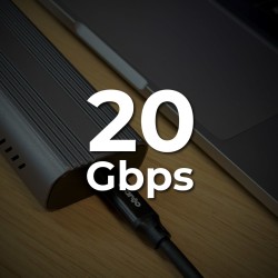 Claroc Kabel USB-C 4K@60Hz, 100W, 20 Gbps, 5 m | PartsPC.pl