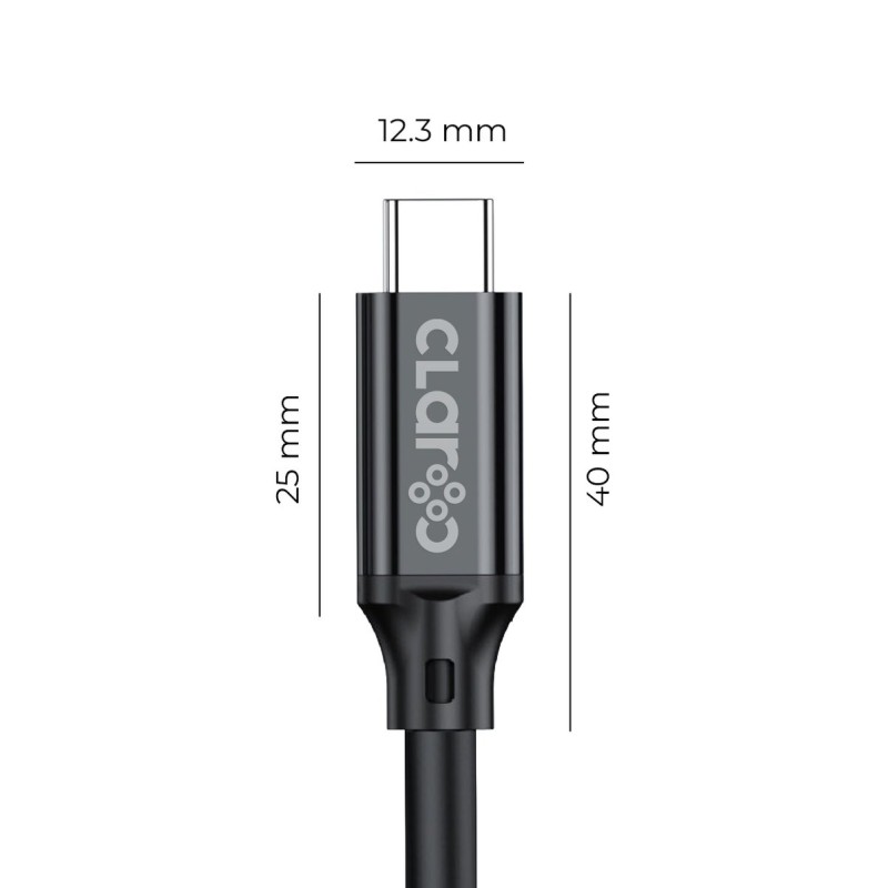 Claroc Kabel USB-C 4K@60Hz, 100W, 20 Gbps, 7 m | PartsPC.pl