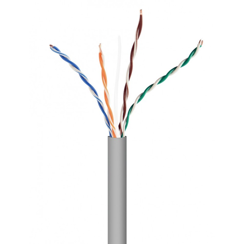 Kabel UTP drut kat. 5e (CCA) 305m szary | PartsPC.pl