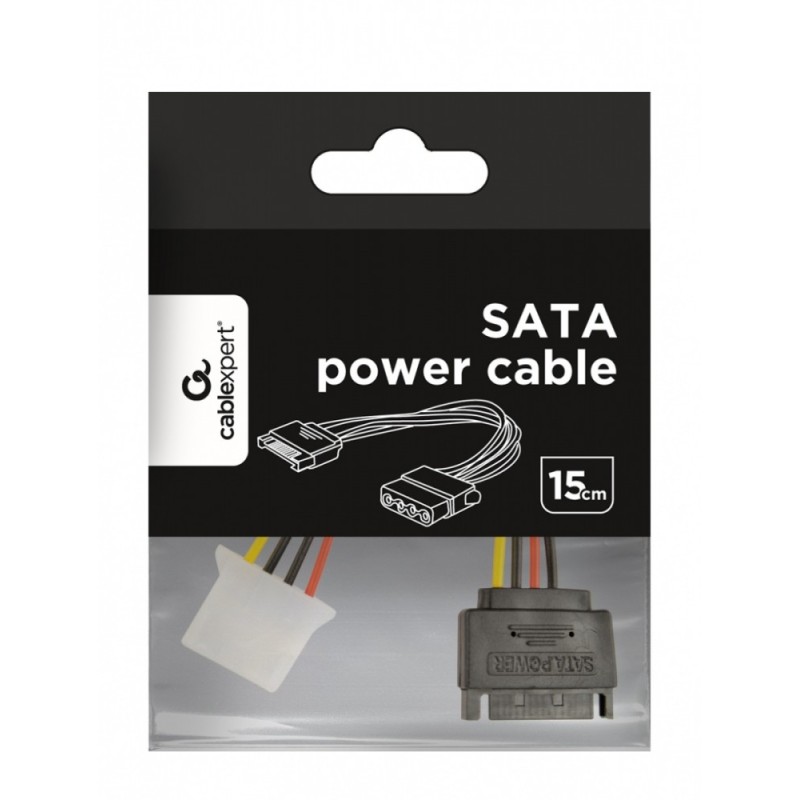 Kabel SATA zasilający(M)->Molex(M) 15cm | PartsPC.pl