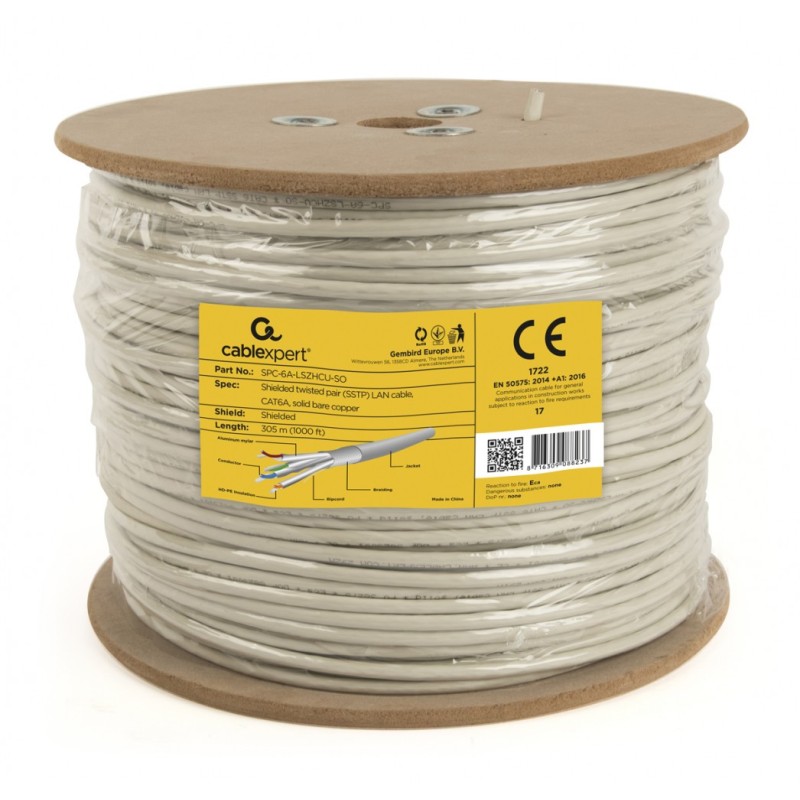 Gembird Kabel SFTP KAT 6A LSZH 305m drut | PartsPC.pl