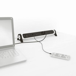 Przedłużacz ochronny 5x2PZ +USB A/C 1,5m biało-czarny | PartsPC.pl