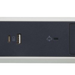 Przedłużacz ochronny 5x2PZ +USB A/C 1,5m biało-czarny | PartsPC.pl