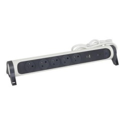 Przedłużacz ochronny 5x2PZ +USB A/C 1,5m biało-czarny | PartsPC.pl