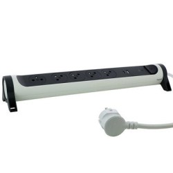 Przedłużacz ochronny 5x2PZ +USB A/C 1,5m biało-czarny | PartsPC.pl
