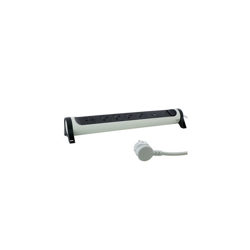 Przedłużacz ochronny 5x2PZ +USB A/C 1,5m biało-czarny | PartsPC.pl